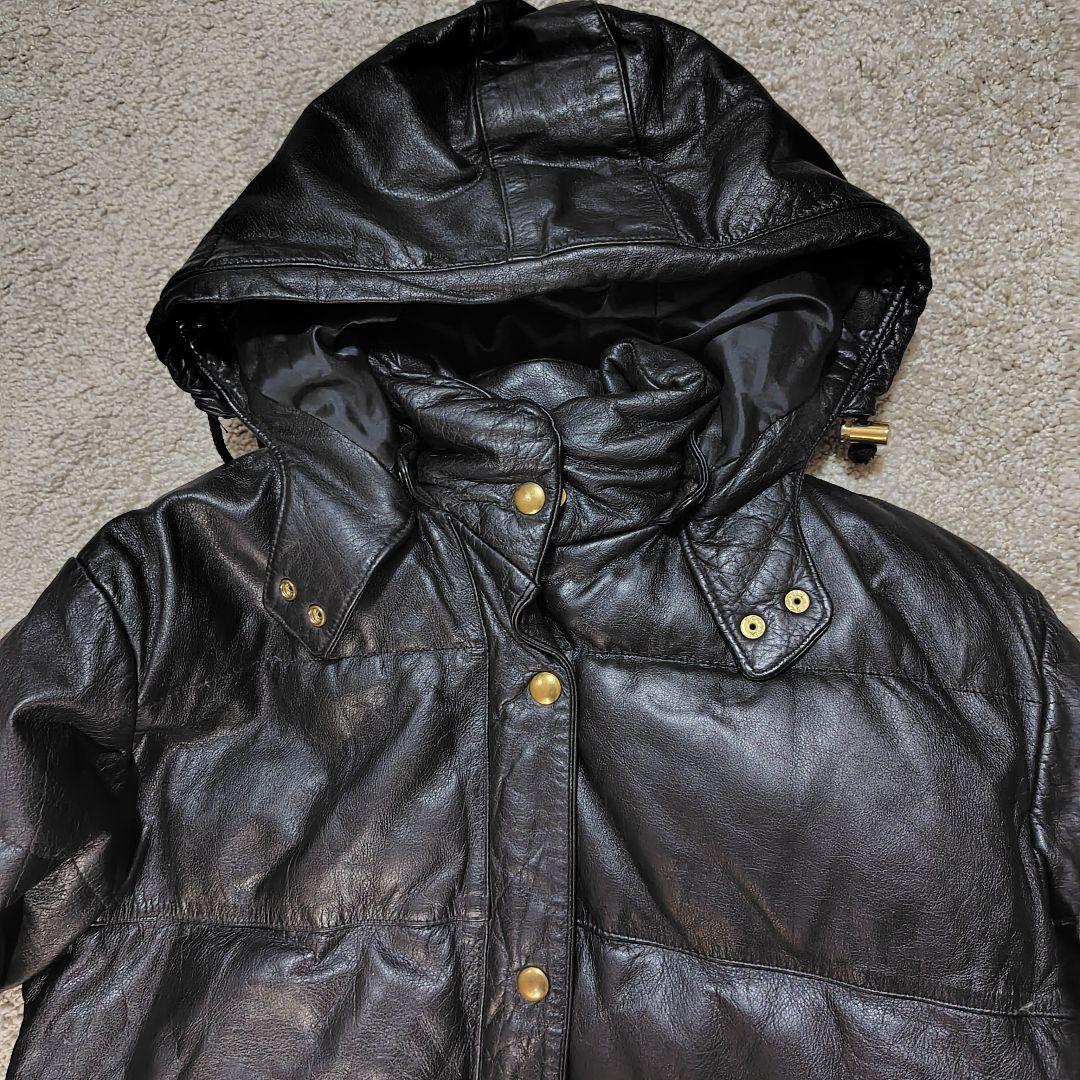 ROPE レザー ダウンジャケット