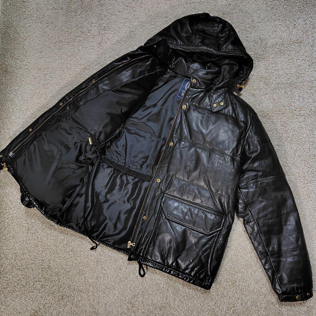 ROPE レザー ダウンジャケット