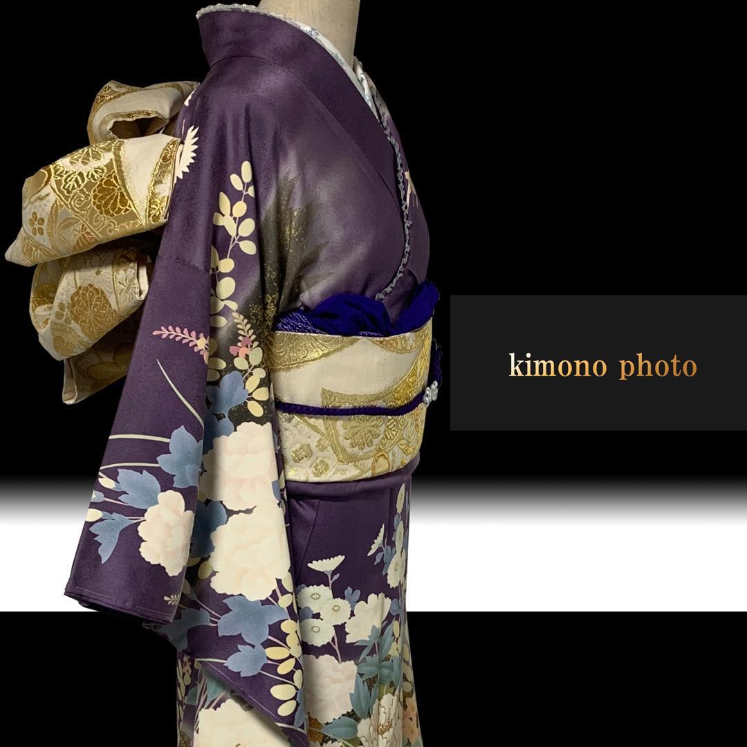 【新品、未使用】振袖7点フルセット【極上逸品】正絹【金駒刺繍友禅染】トールサイズ