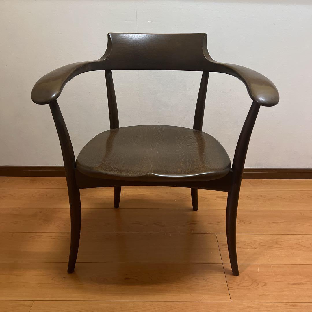 飛騨産業 アームチェア HIDA キツツキ クレセント ダークブラウン