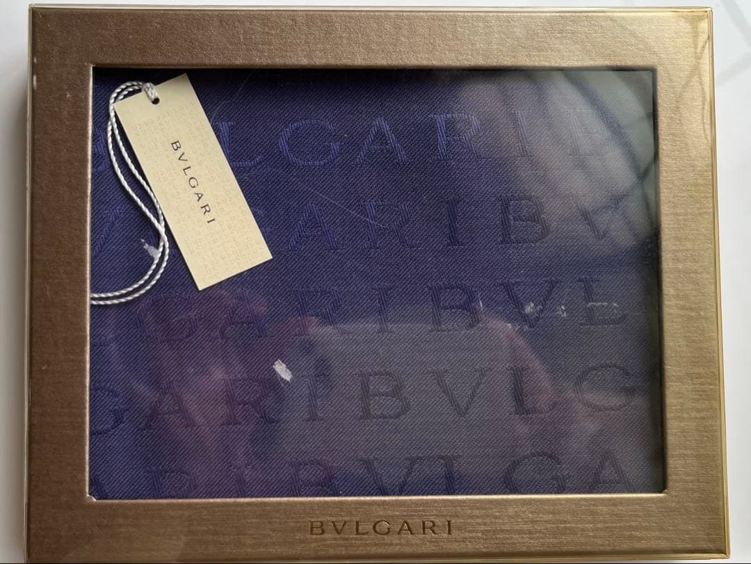 【未開封】BVLGARI ブルガリ ストール ネイビー