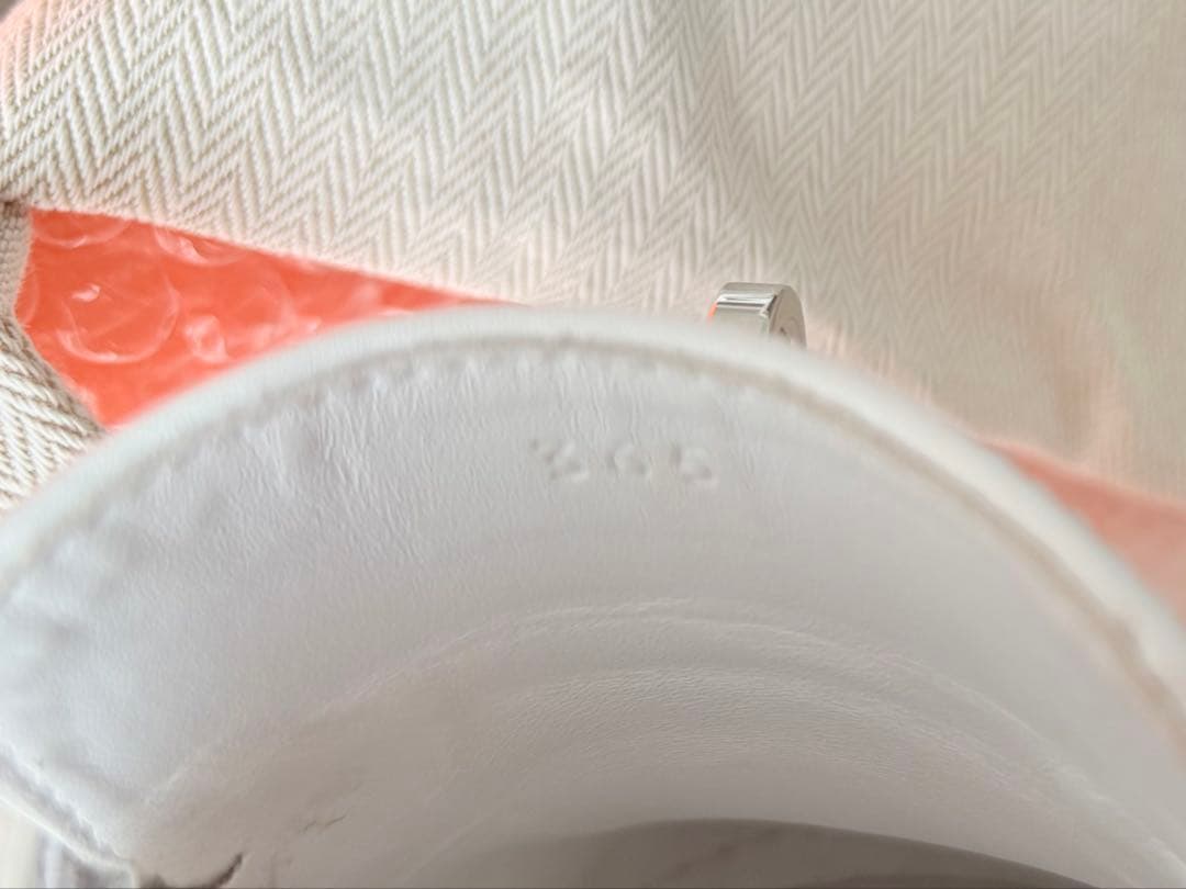 36.5 HERMES ホワイトレザー ローファー モカシン　ケリー　金具