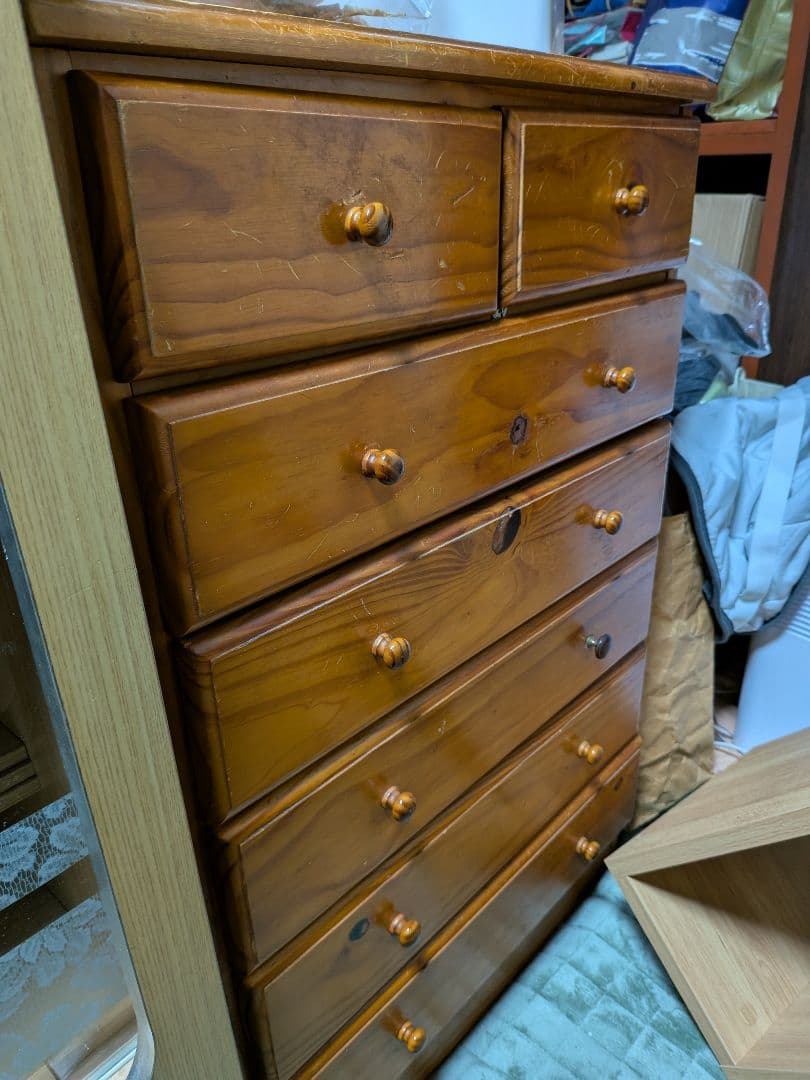 天然木6段チェスト