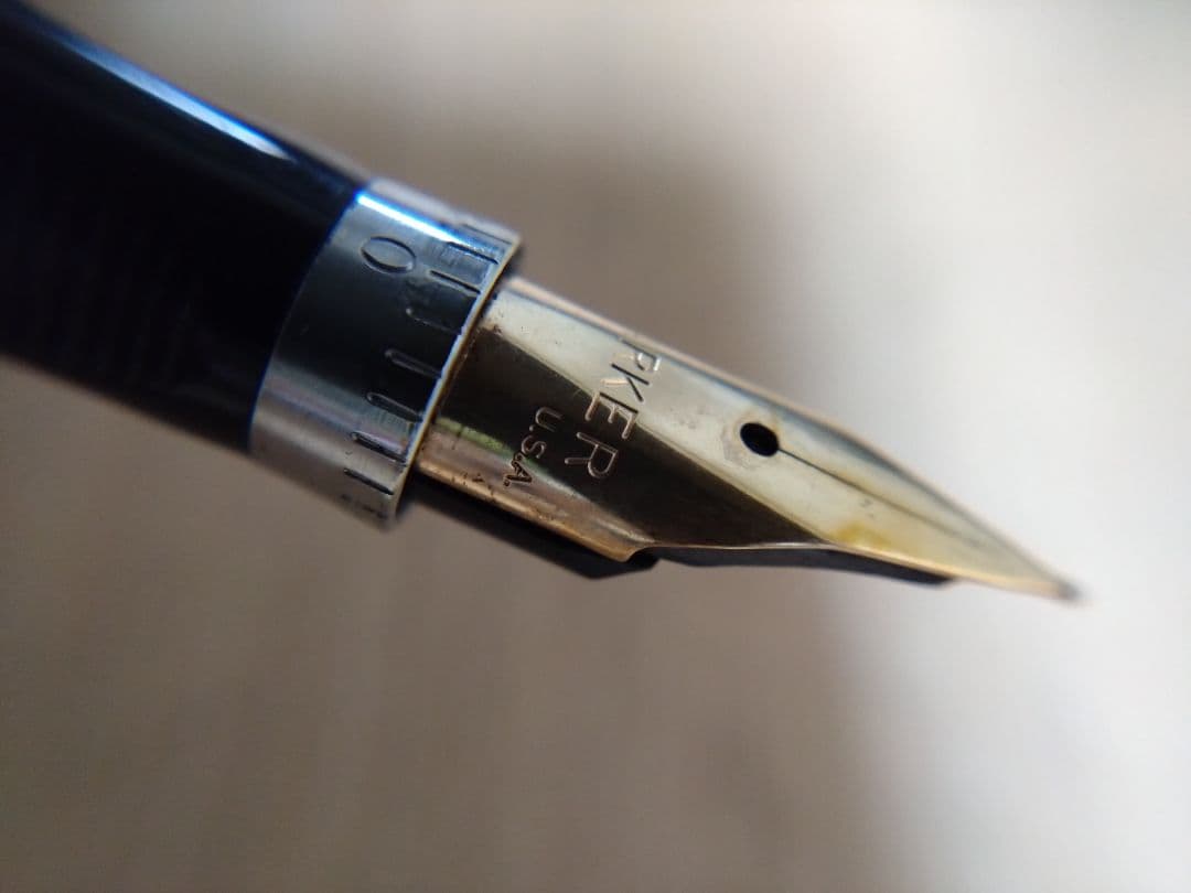 PARKER パーカー 万年筆 シルバー スターリングシルバー ペン先14K