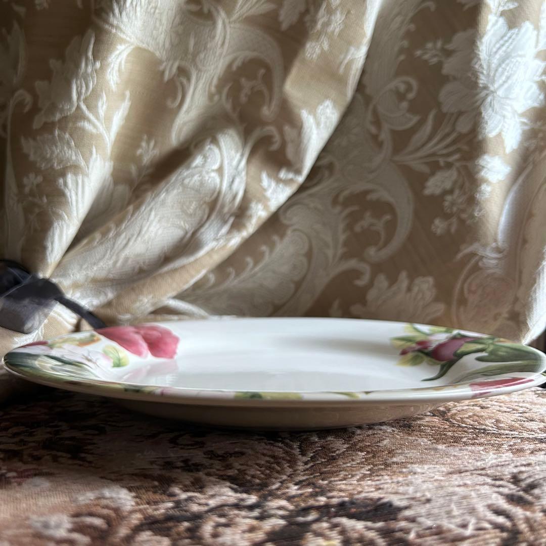 フランス製 Gien Volupte フランスの庭園 美しいボタニカル柄❁﻿大皿