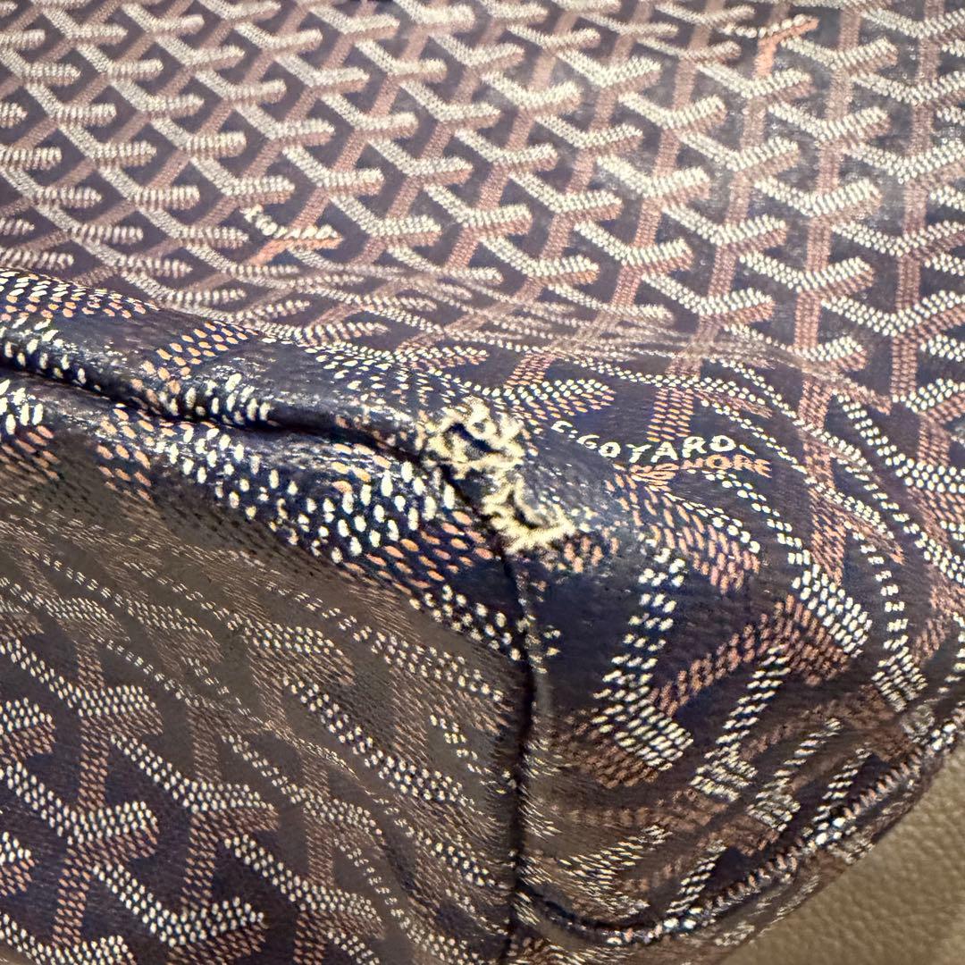 ゴヤール サンルイPM ネイビー ポーチ付き