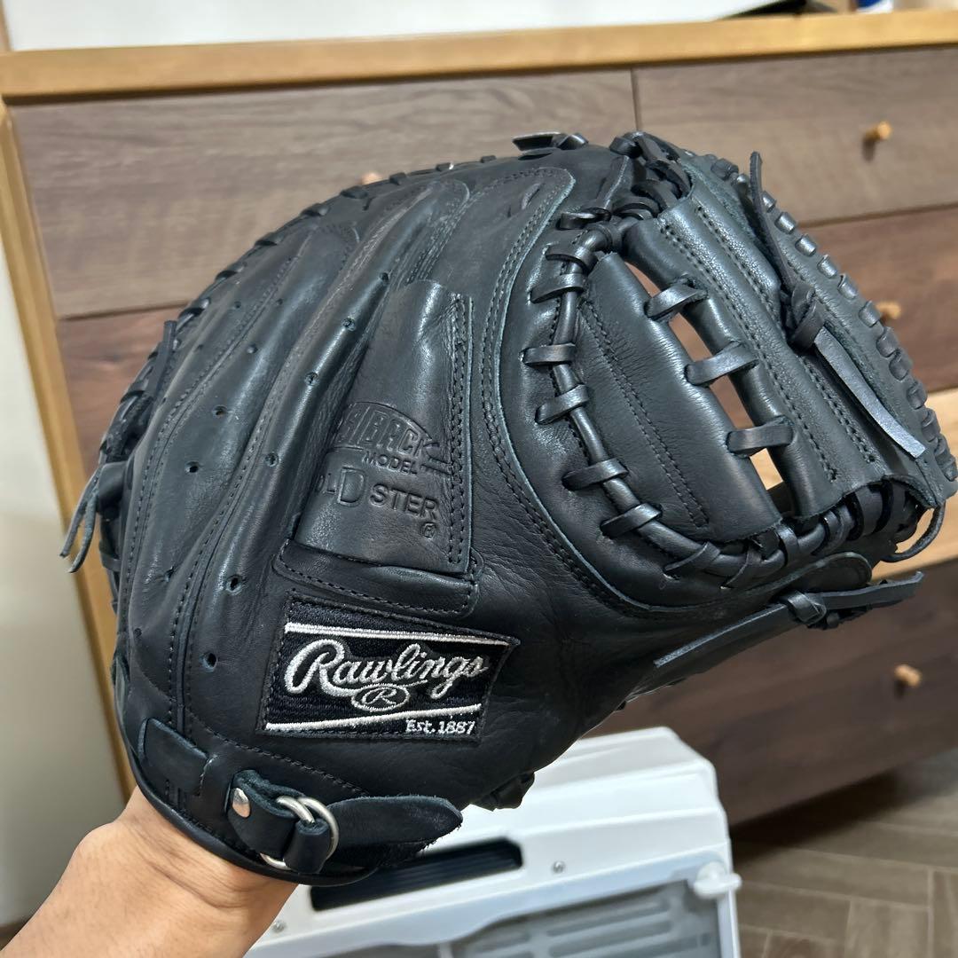 ローリングス 軟式用 キャッチャーミット 右投用 黒 ブラック