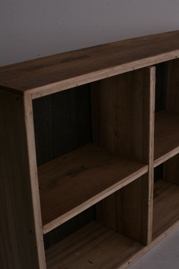 桝目棚 本棚　収納棚　小物入れ　棚　古家具　ヴィンテージ家具