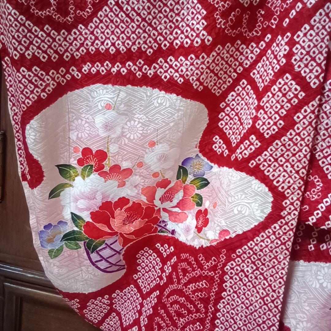 美品【正絹　七五三　三歳】