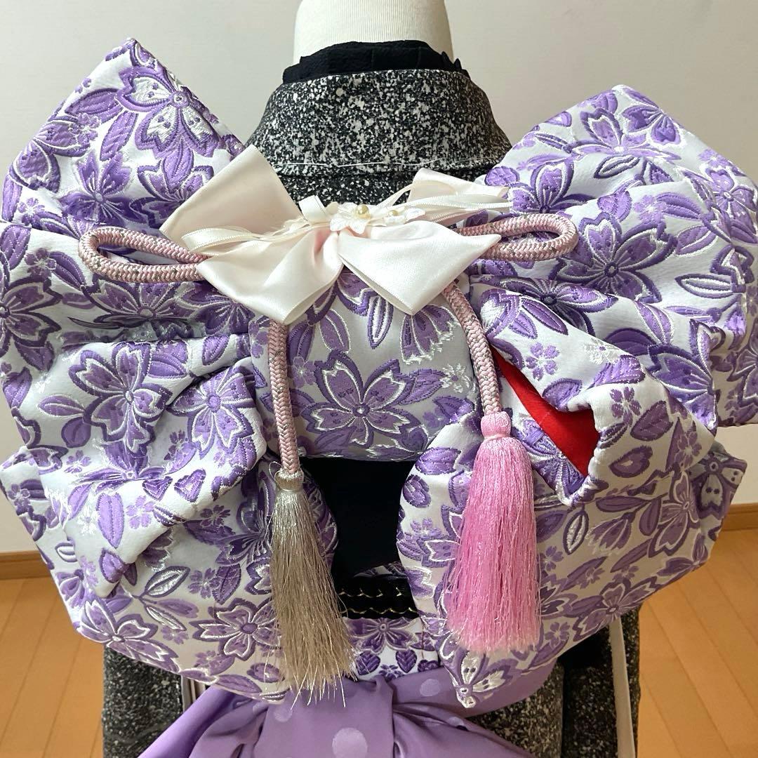 No.74 七五三　7歳　正絹着物フルセット　　　銀河