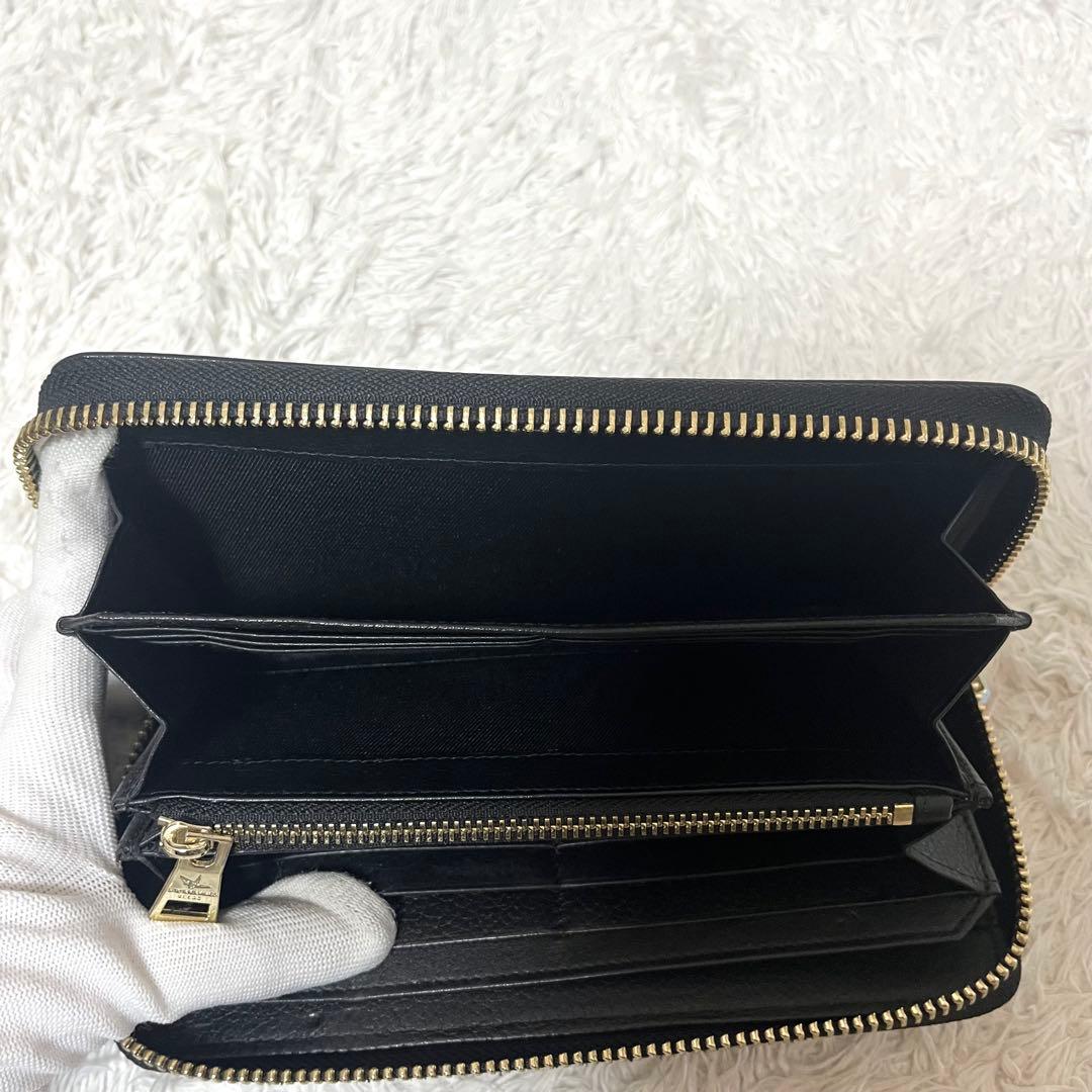 ✨美品✨ウノピュウノウグァーレトレ 長財布 ラウンドジップ 黒 ゴールド金具