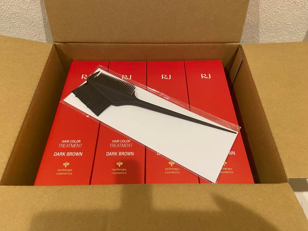 山田養蜂場　RJ ヘアカラートリートメント ダークブラウン 未開封4本セット