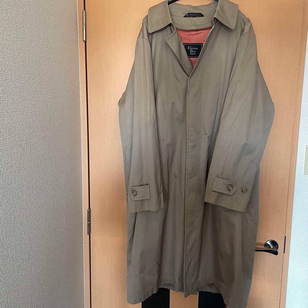 【Christian Dior】ベージュ ステンカラーコート（ライナー付）