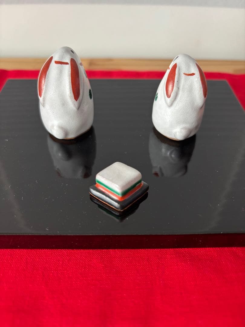 お雛様　うさぎ雛　陶磁器