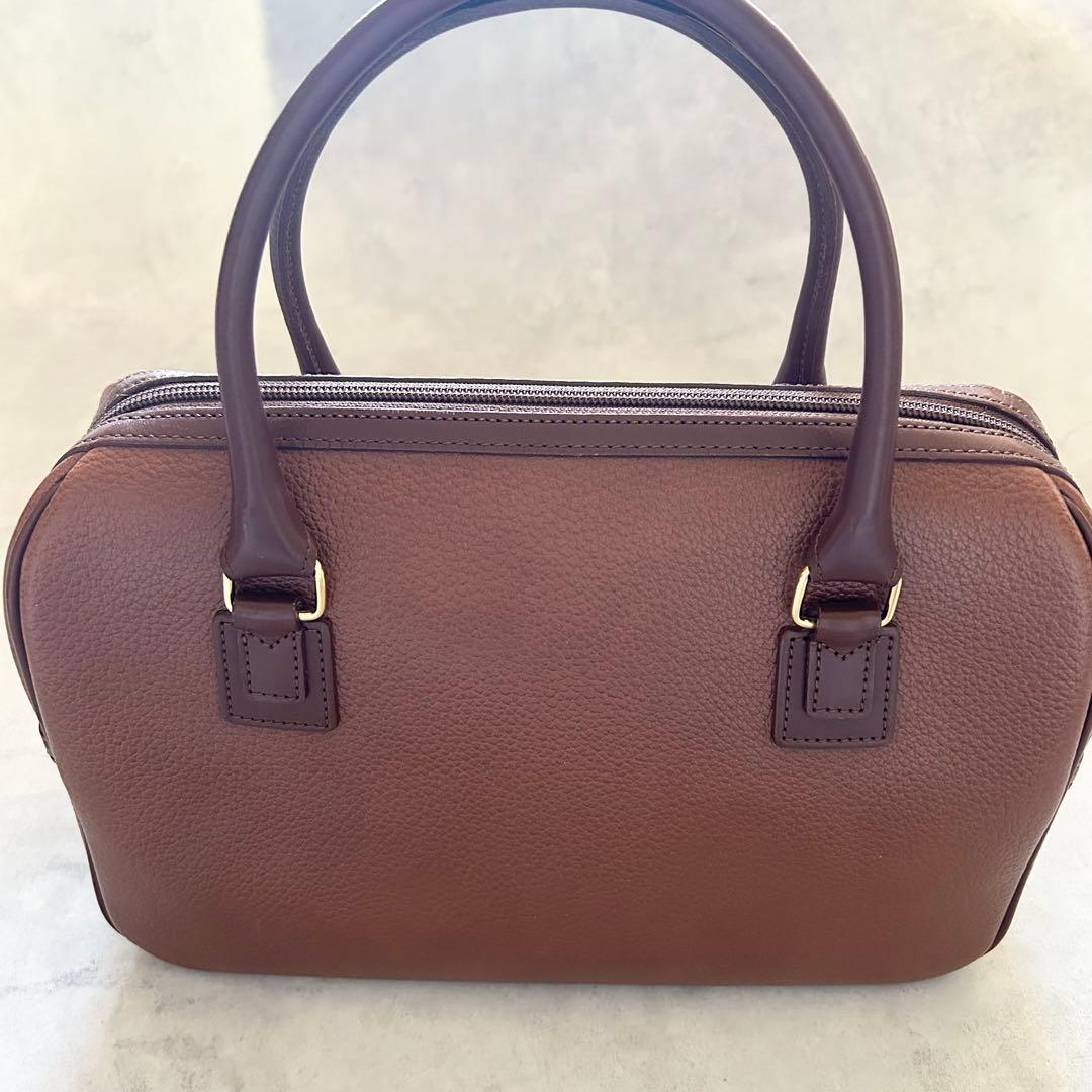 美品希少バーバリーズレザーミニボストンバッグ裏地ノバチェック