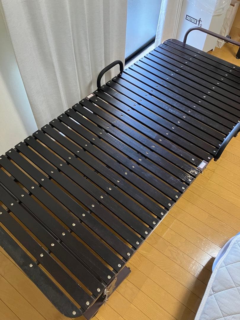 シングル 折りたたみベッド ベッドフレーム 木製 すのこ ブラウン