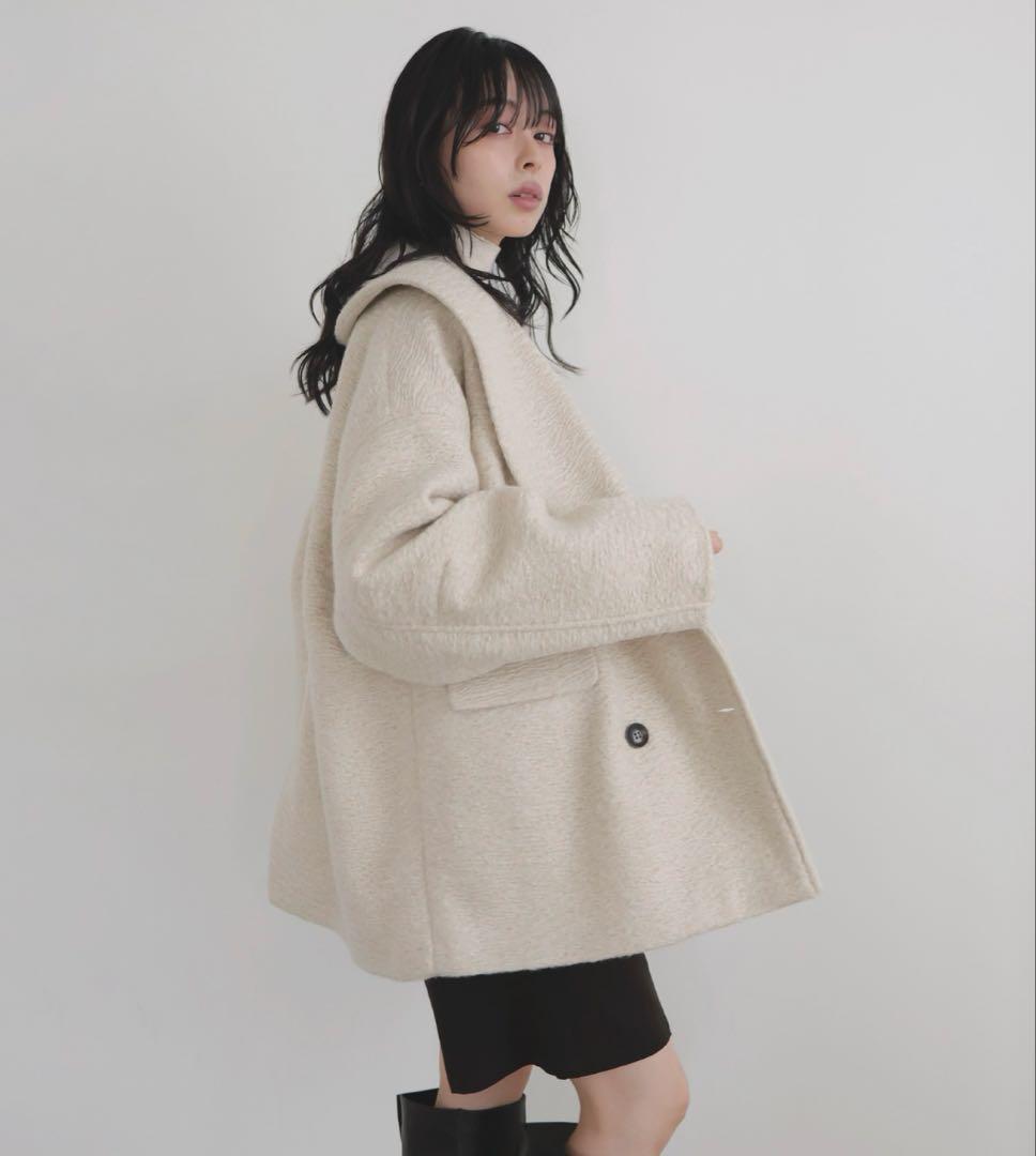 最終値下げ　LIAN ショールカラーカールシャギーコート チェスターコート