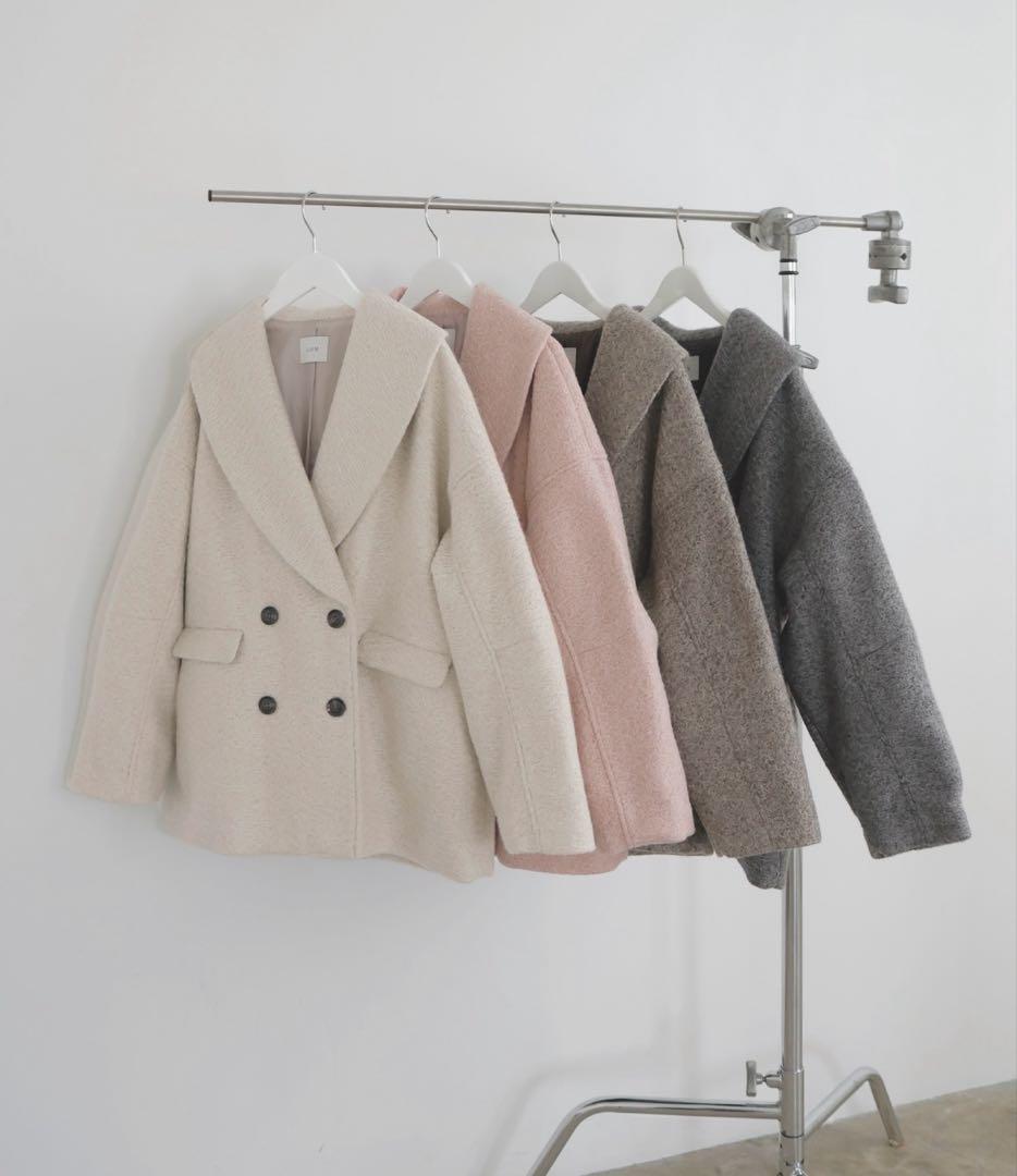 最終値下げ　LIAN ショールカラーカールシャギーコート チェスターコート