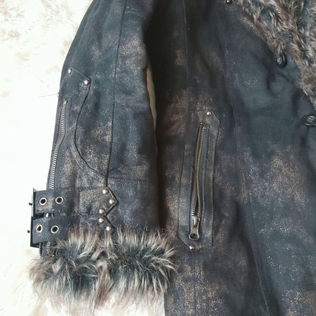 in the attic Y2K ファーフェイクムートンジャケット お兄系 平成