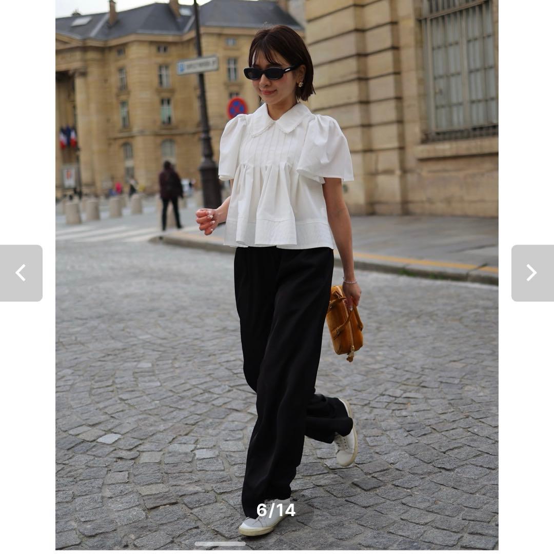 お値下げしました　gypsohila Tuck Blouse 完売　ホワイト