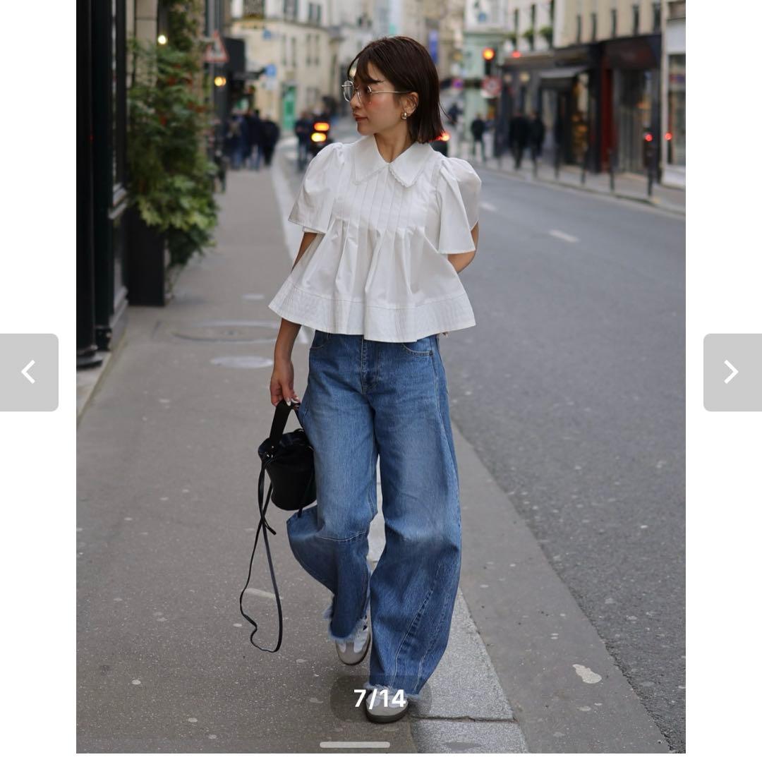 お値下げしました　gypsohila Tuck Blouse 完売　ホワイト