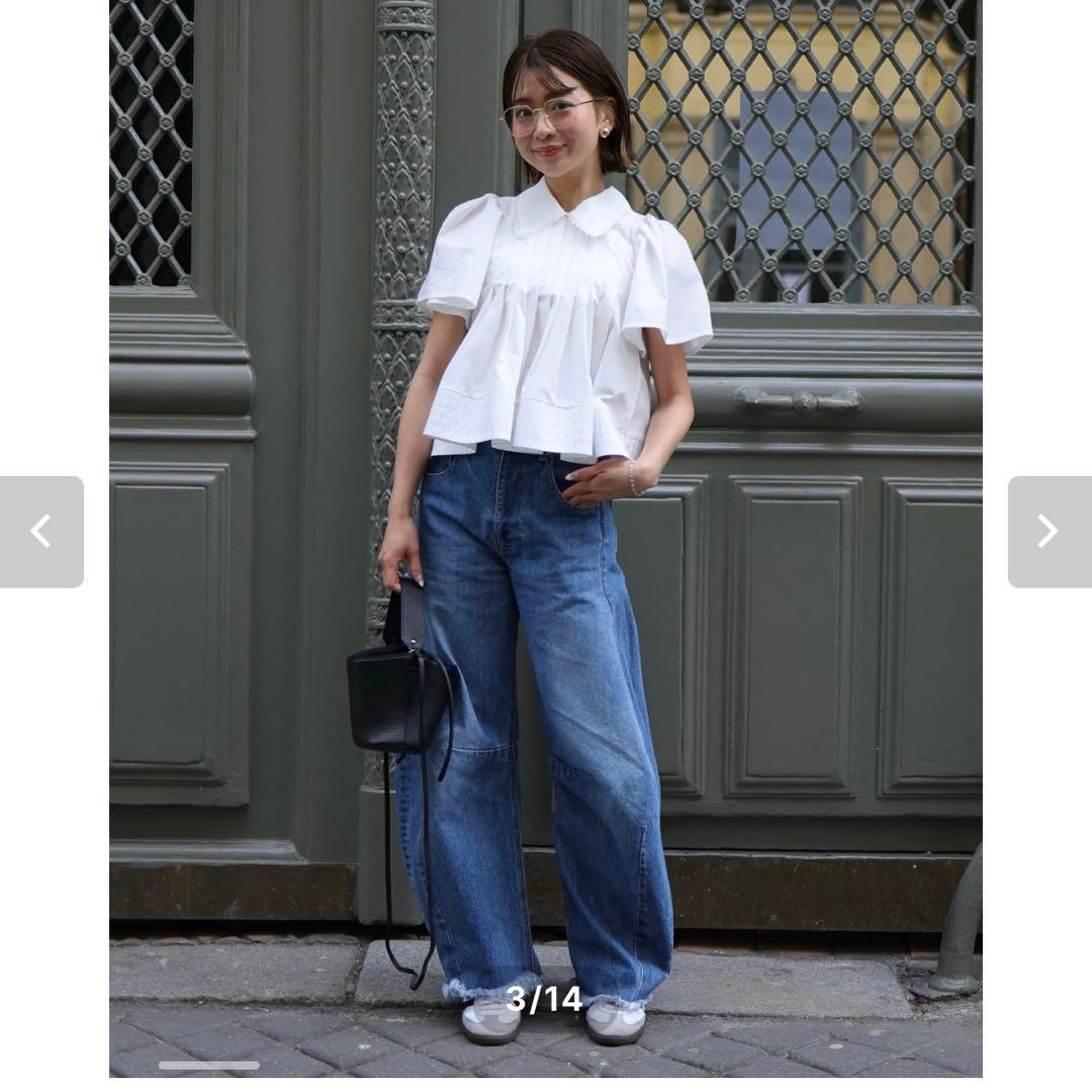 お値下げしました　gypsohila Tuck Blouse 完売　ホワイト