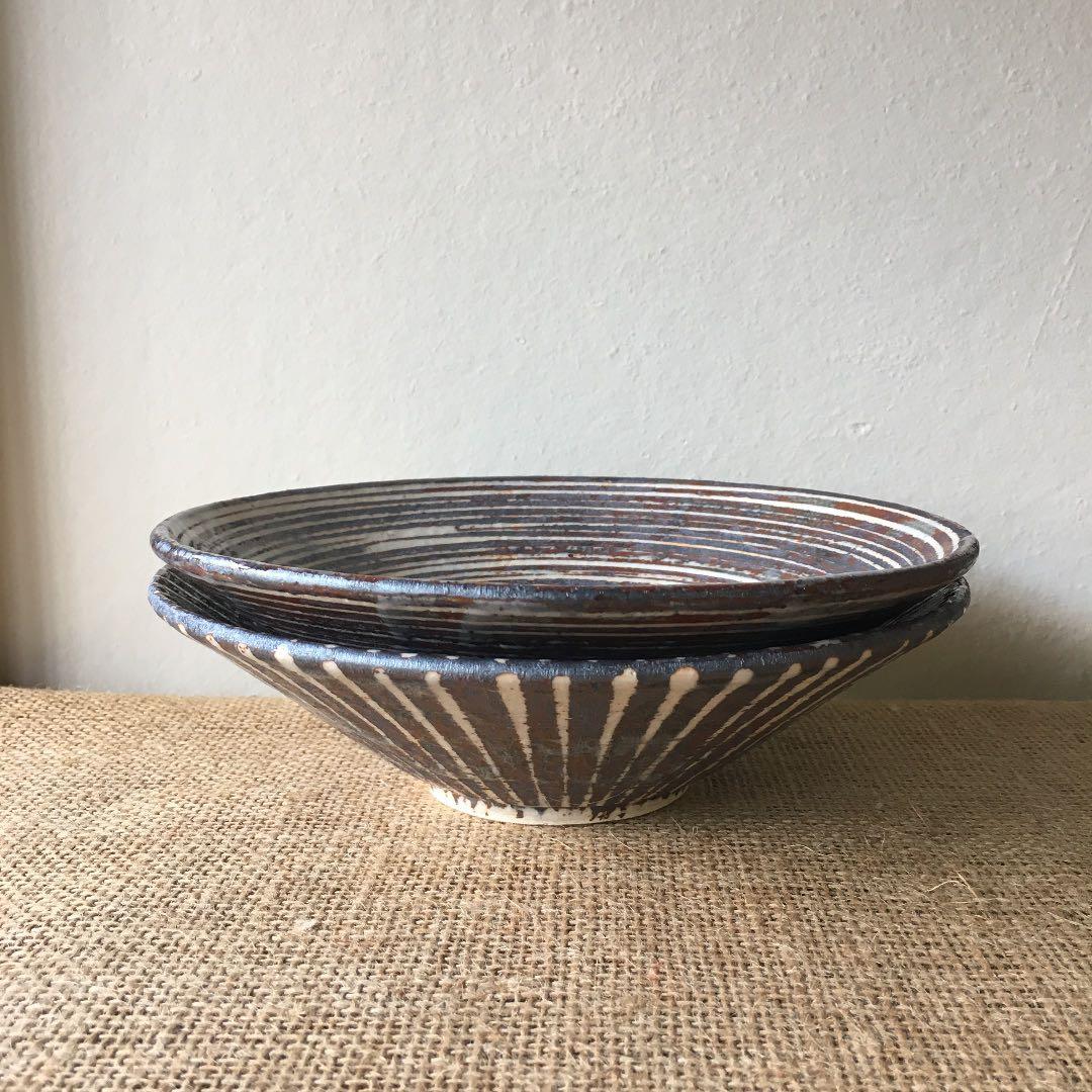 美濃焼　織部の中鉢　2個セット