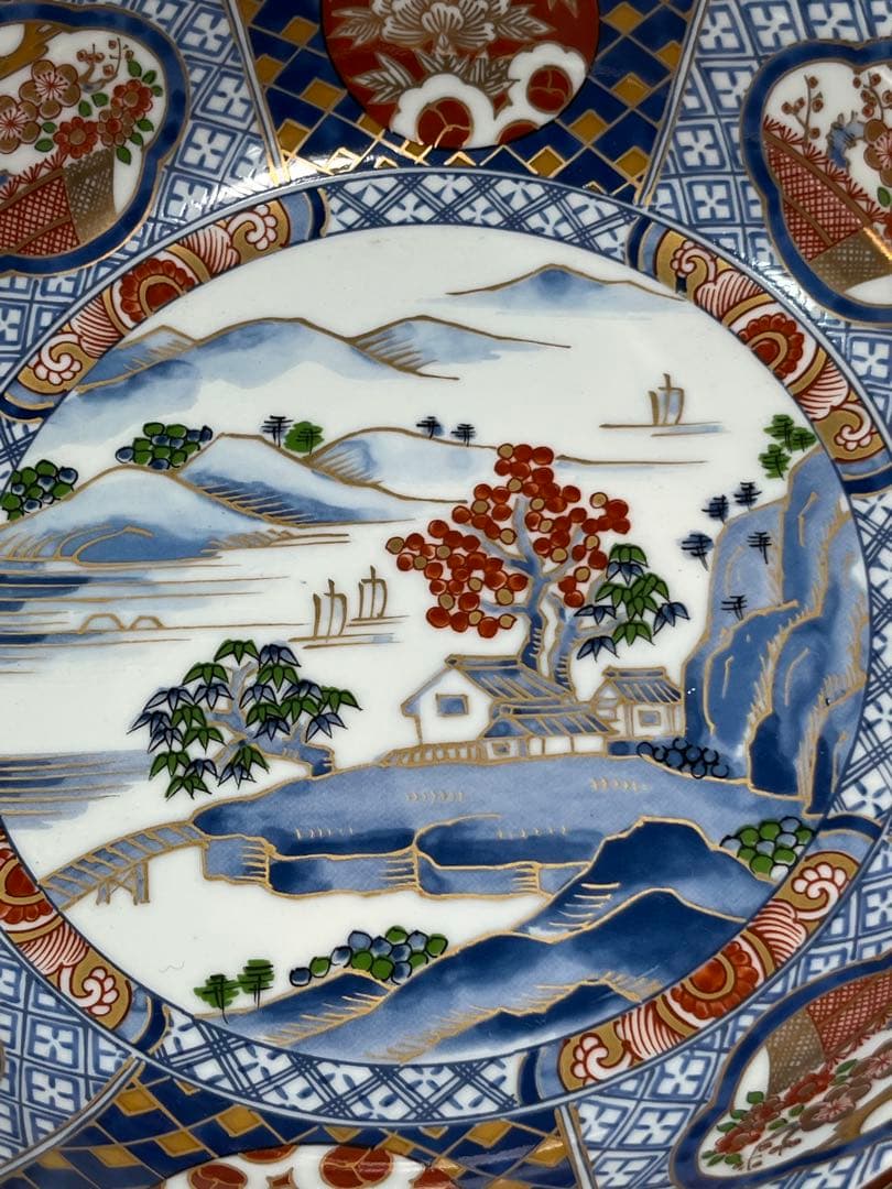 庫山窯 金彩古伊万里写 深鉢盛り鉢　3枚セット