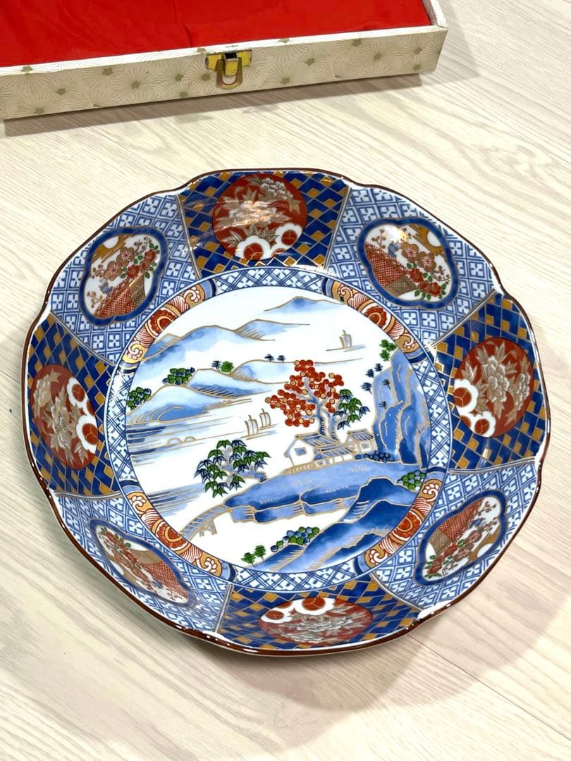 庫山窯 金彩古伊万里写 深鉢盛り鉢　3枚セット