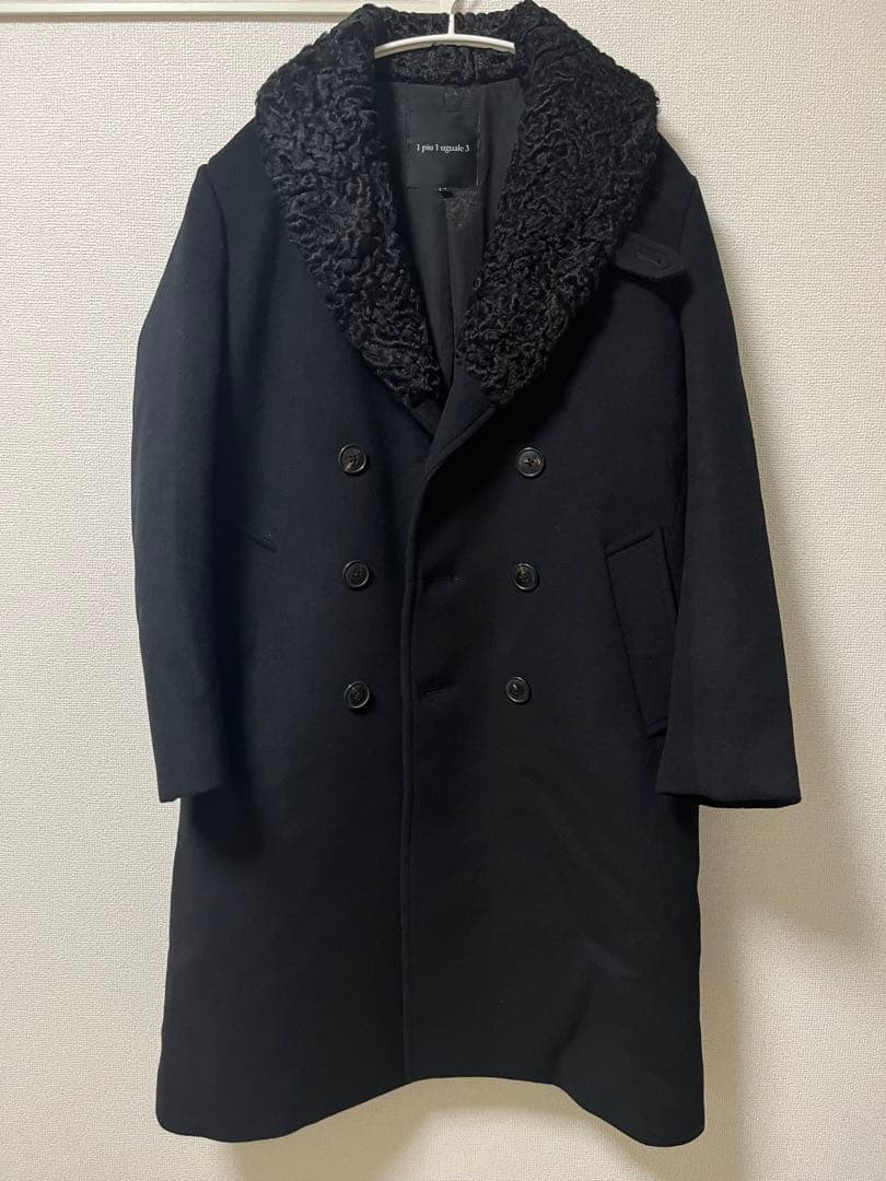 ジャケット・アウター IPIUIUGUALE3 SHOWL ROPE COAT BLACK