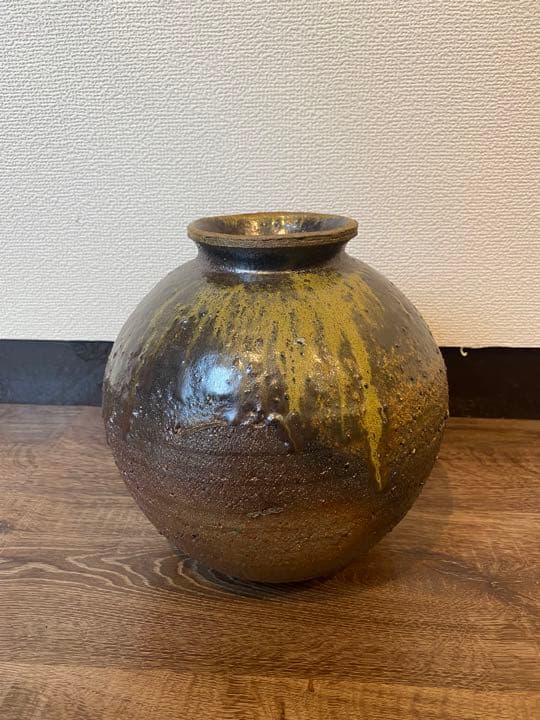 花瓶　薪窯陶器