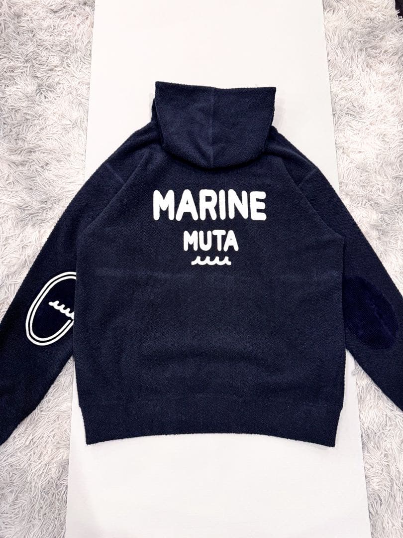 muta MARINE バイアスラッチパイル プルオーバーパーカー