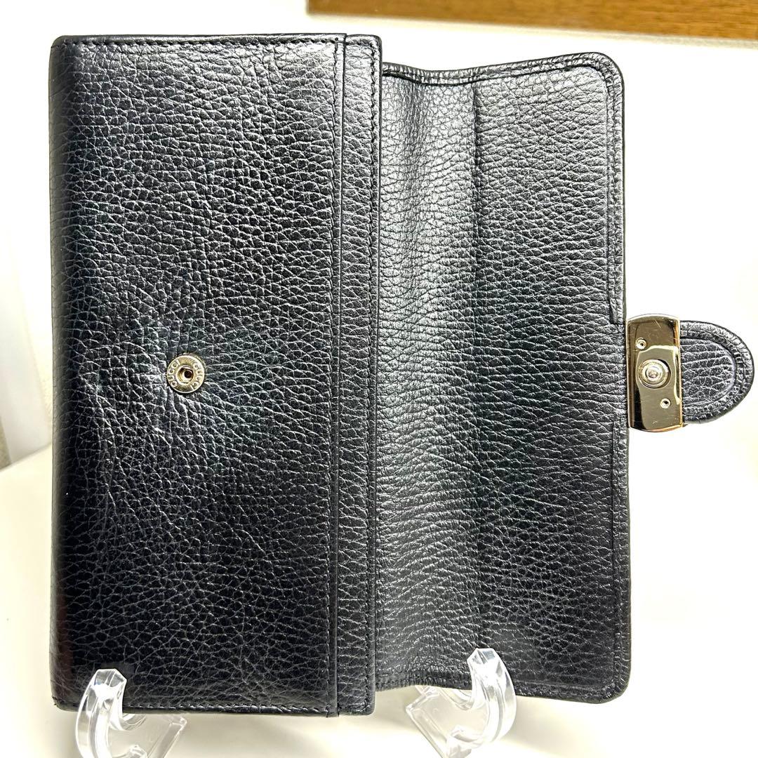 超美品　GUCCI グッチ インターロッキング　G 長財布　レザー メンズ