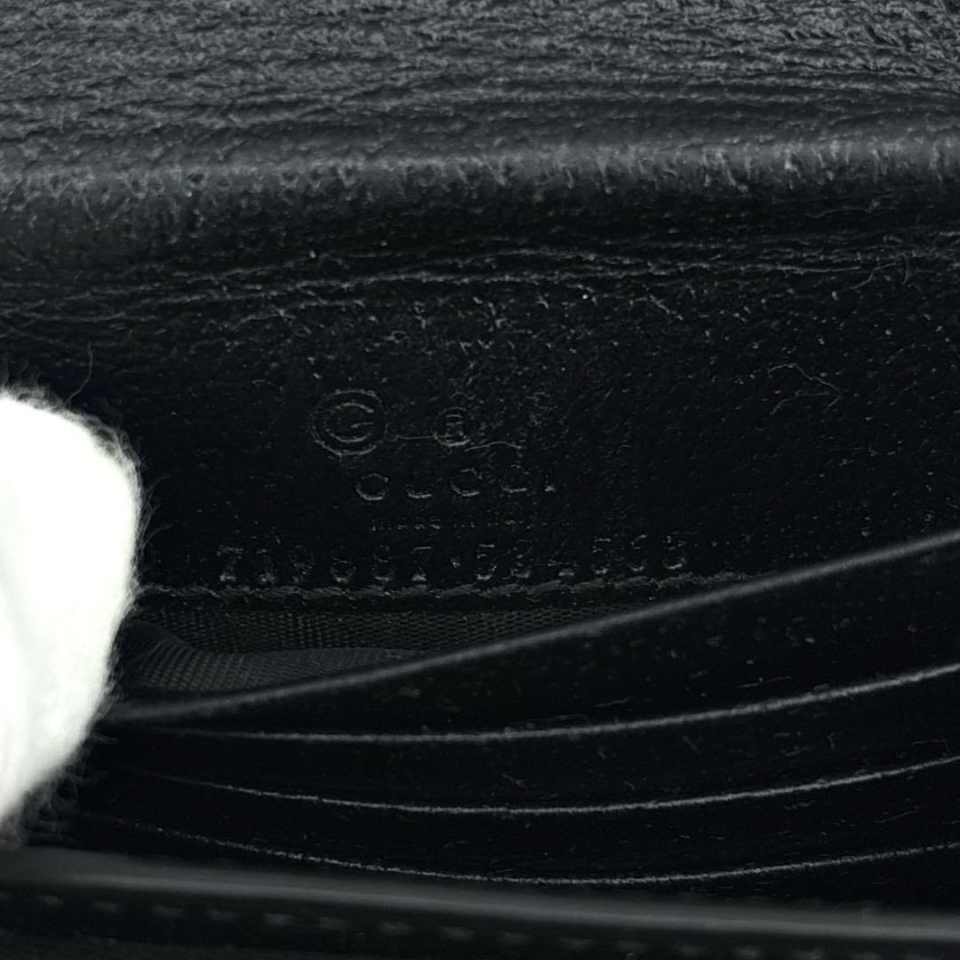 美品】GUCCI グッチ レザー シェリーライン 折り財布　GGマーモント　金具