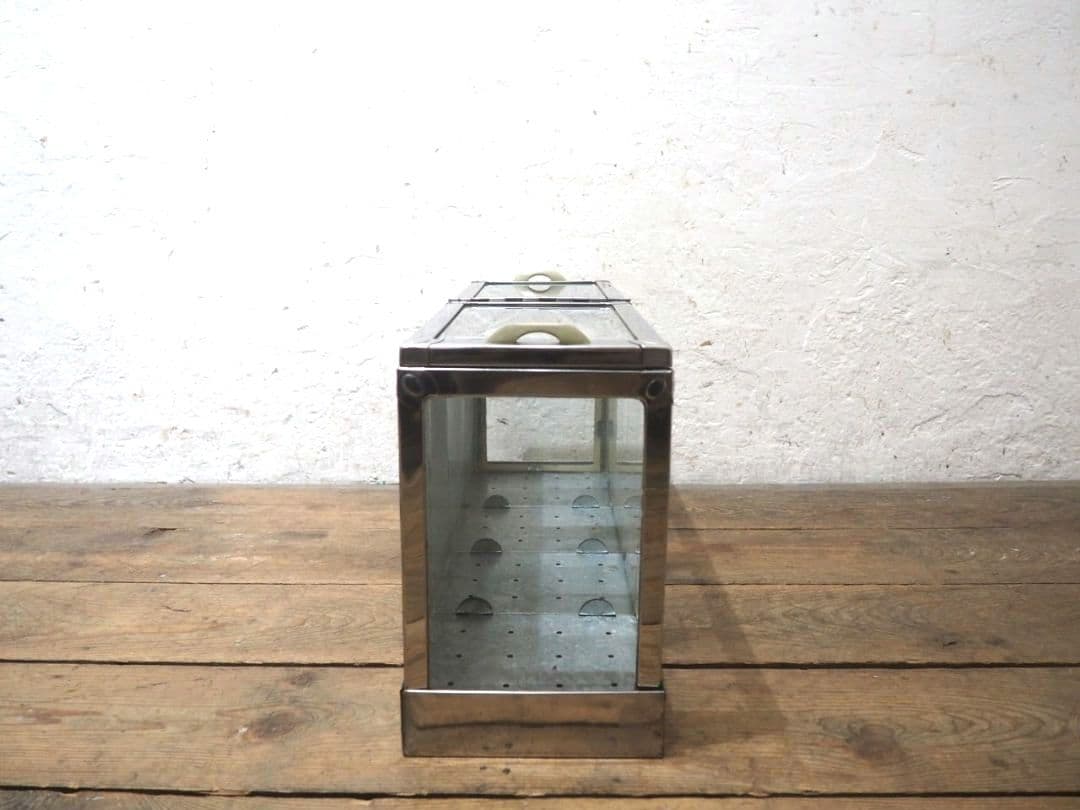 1325 昭和レトロなブリキのガラスケース　飾り棚　駄菓子屋　陳列棚　ビンテージ