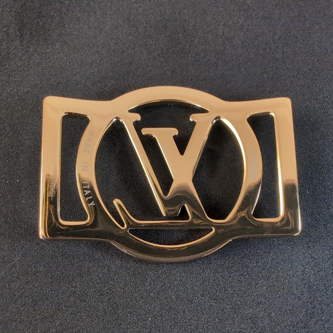 LV ルイヴィトン MP2956 ロゴ スカーフリング ゴールド 127