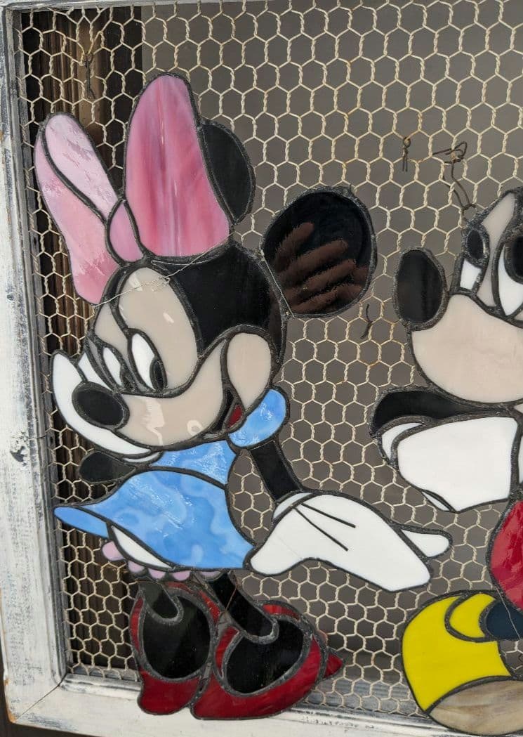 ディズニー ミッキーマウス＆ミニーマウス ステンドグラスウェルカムボード