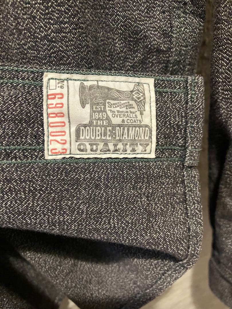 DOUBLE DIAMOND ブラックシャンブレーシャツ LOT419 XL