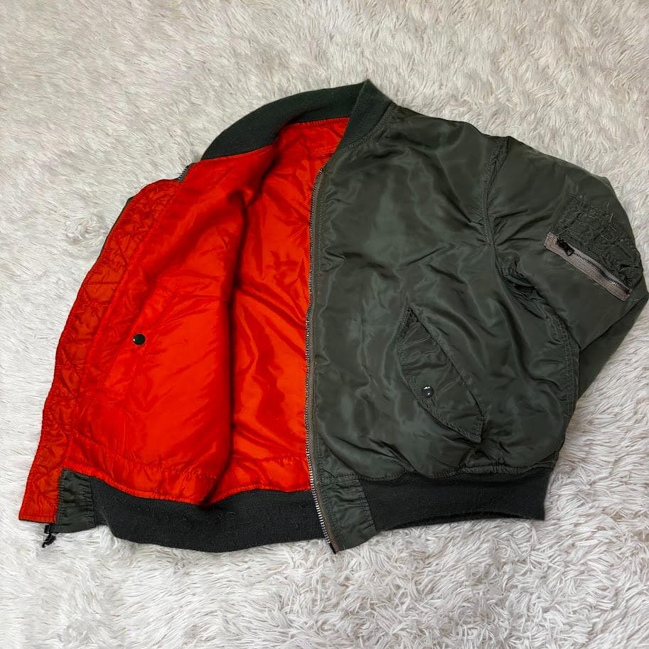 ◉ 80's ◉ ALPHA アルファ ◉ リバーシブル・MA-1・USA製・Ｌ