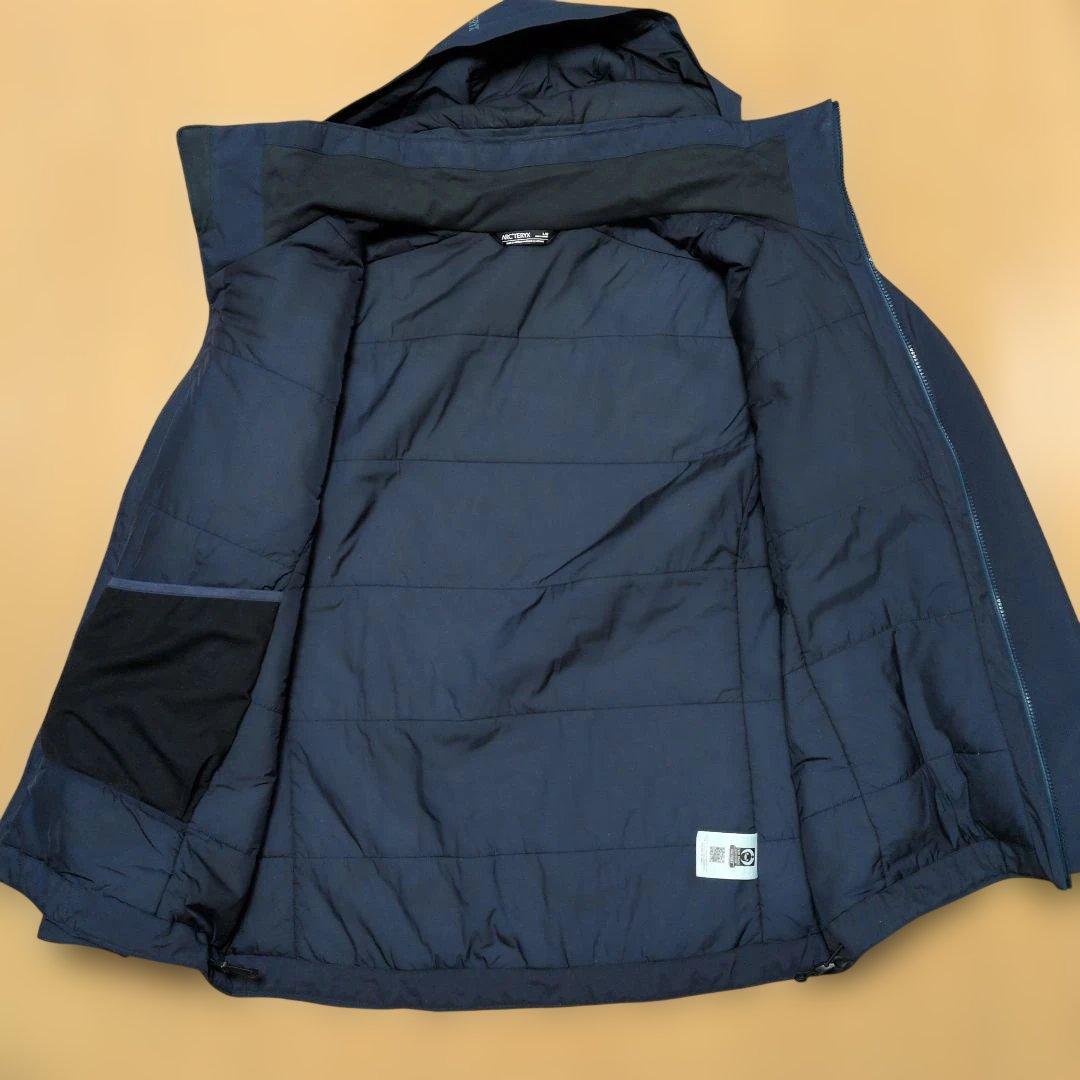 アークテリクス レイルインサレーテッドジャケット L ブラックサファイア