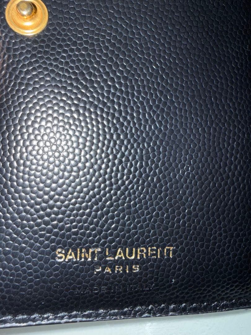 SAINT LAURENT モノグラム 二つ折り財布 ブラック