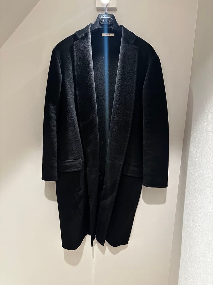 Céline カシミヤ100% チェスターコート 黒