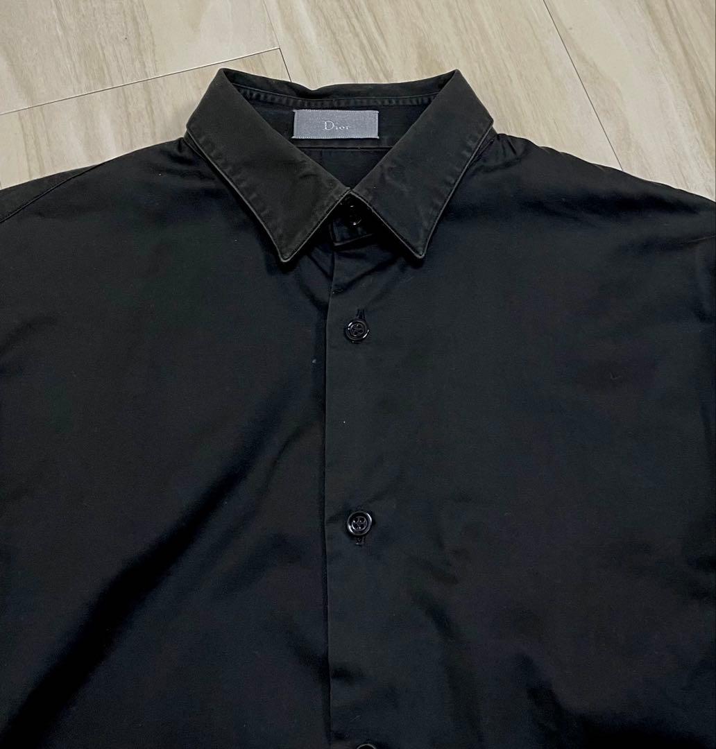 04AW Dior Homme ディオールオム ブラックシャツ 37