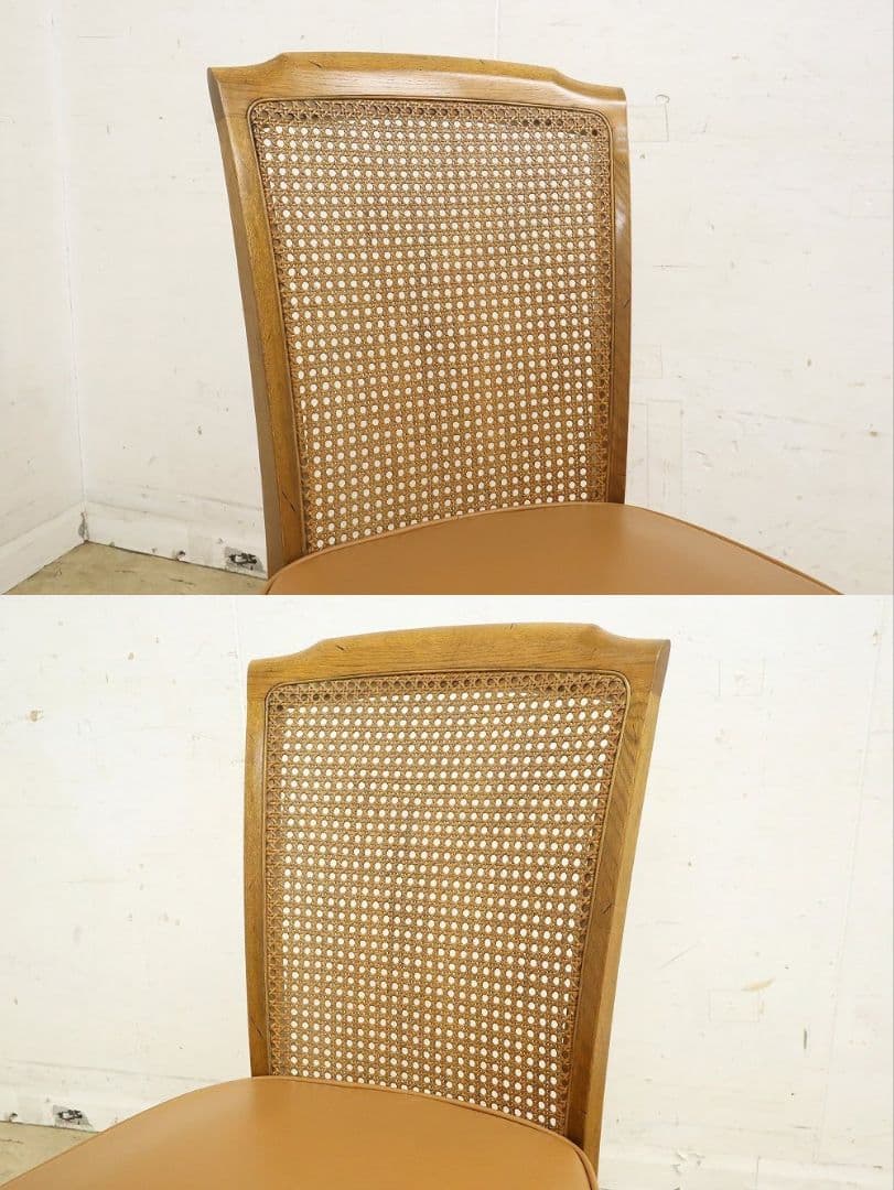 カリモク最高峰【ドマーニ】モーガントン・ダイニングチェア④本革・ライトコニャック