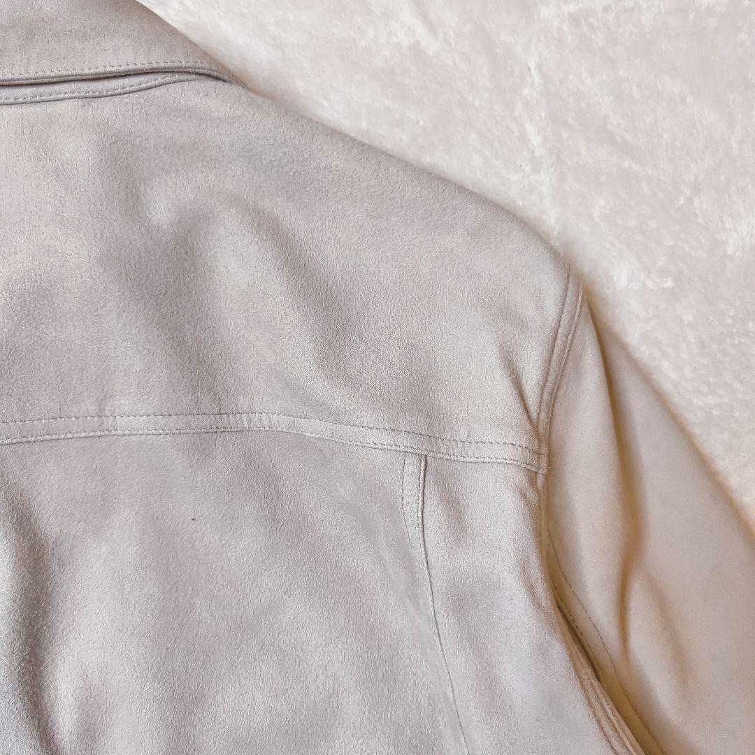 名作 Theory JAMIE ラムスキンス エード ブルゾン グレージュ M