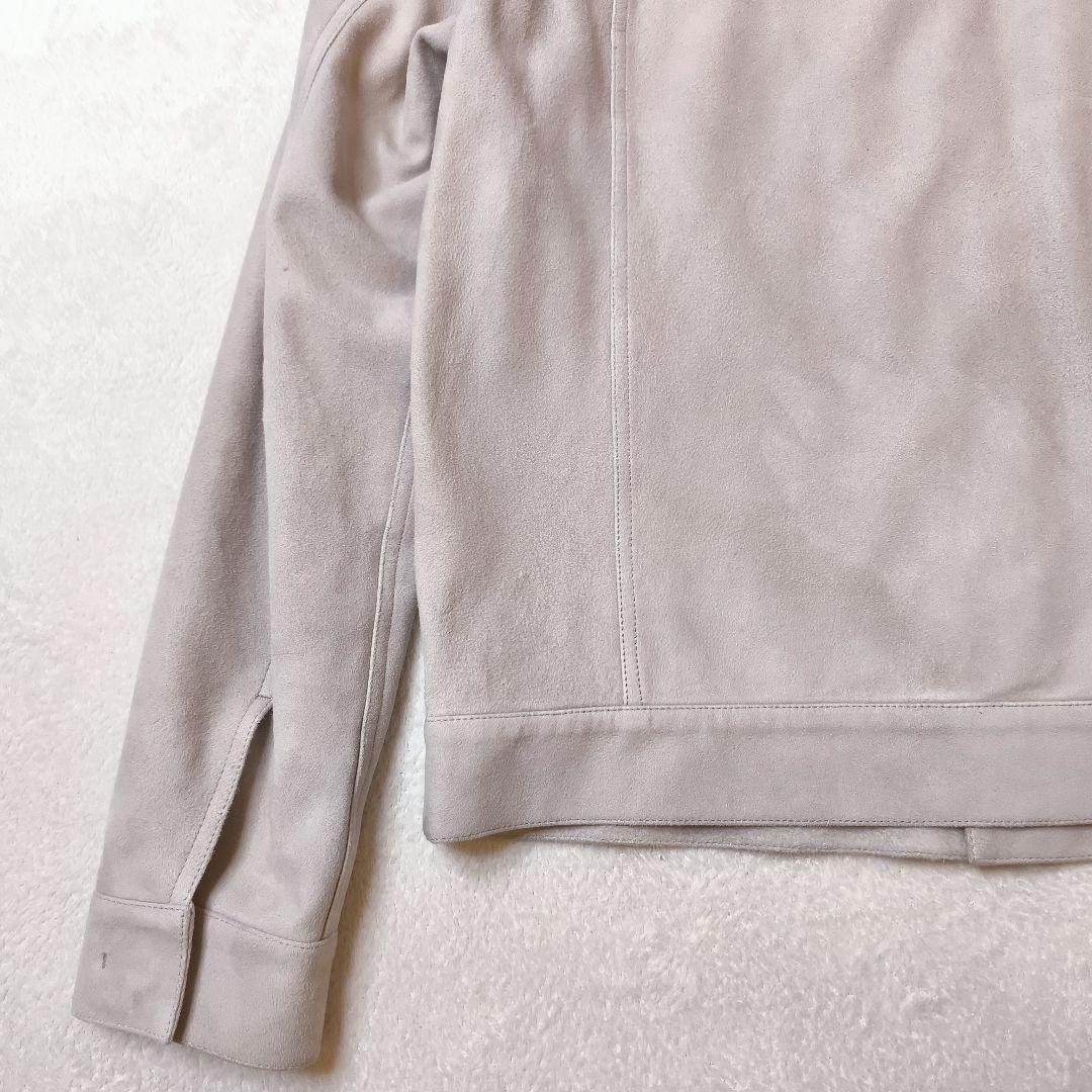 名作 Theory JAMIE ラムスキンス エード ブルゾン グレージュ M