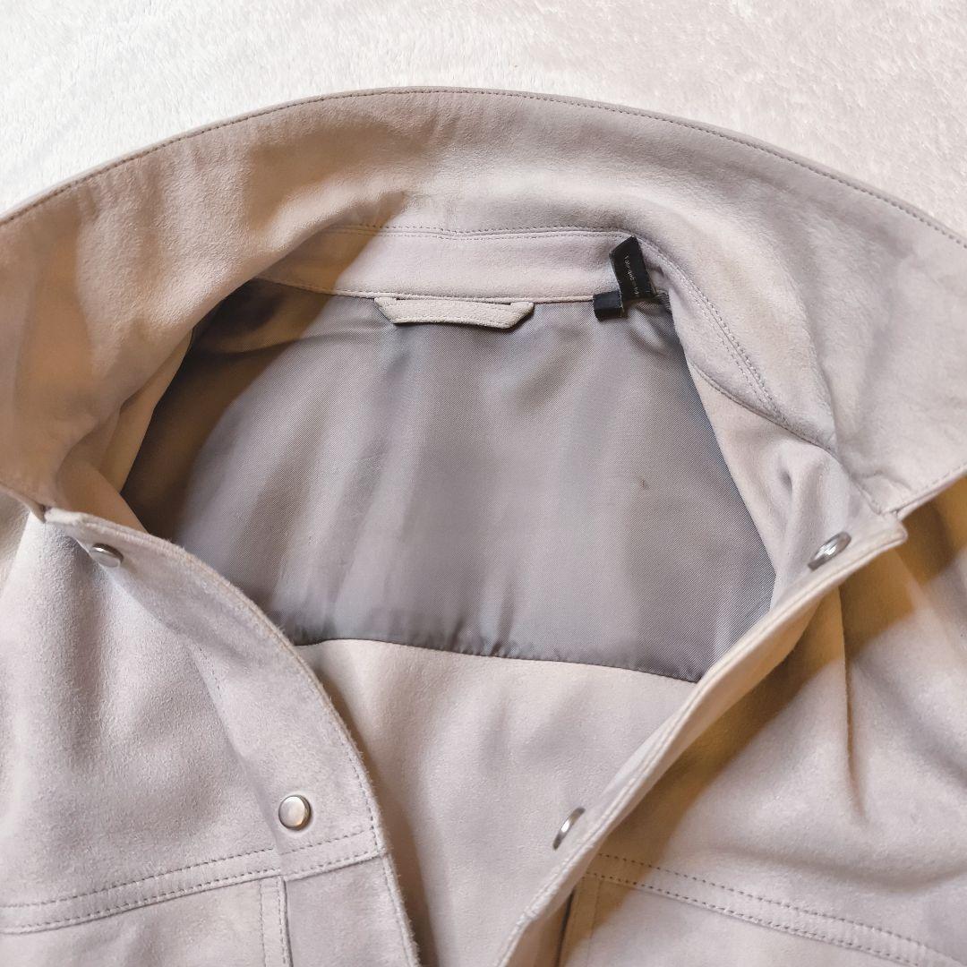 名作 Theory JAMIE ラムスキンス エード ブルゾン グレージュ M