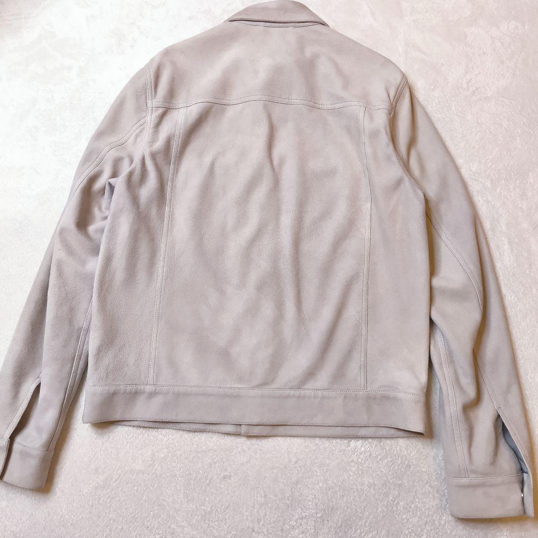 名作 Theory JAMIE ラムスキンス エード ブルゾン グレージュ M