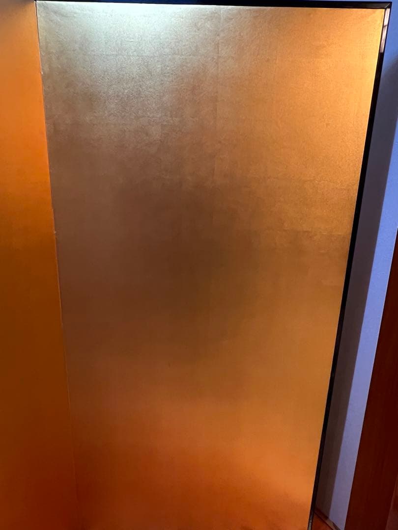 【骨董品】屏風 二曲一隻 金屏風　茶道具