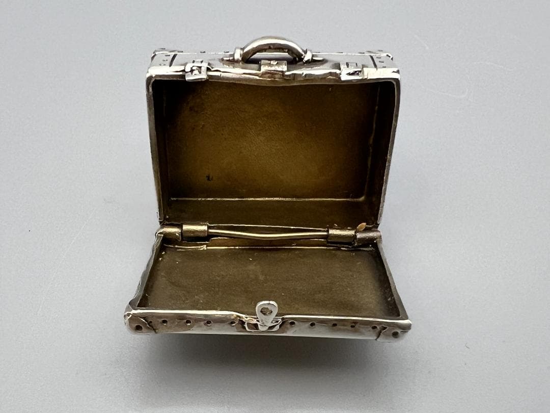 【海】銀製　800刻印　アクセサリ箱　小箱　銀細工　重量約31g